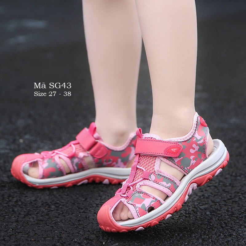 Sandal bít mũi cho bé gái 3 - 12 tuổi khỏe khoắn và năng động SG43