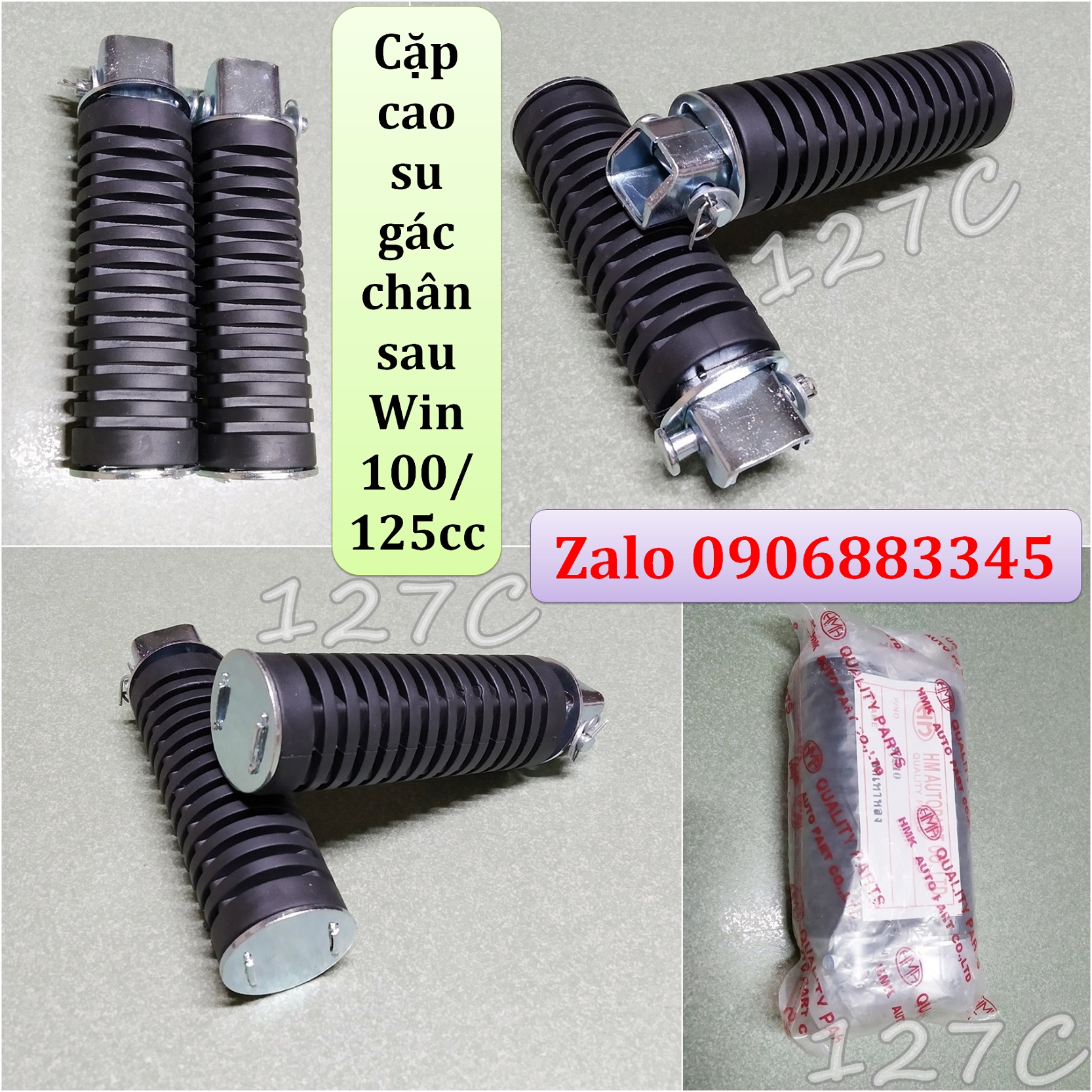Cặp cao su gác chân sau win 100/ 125cc