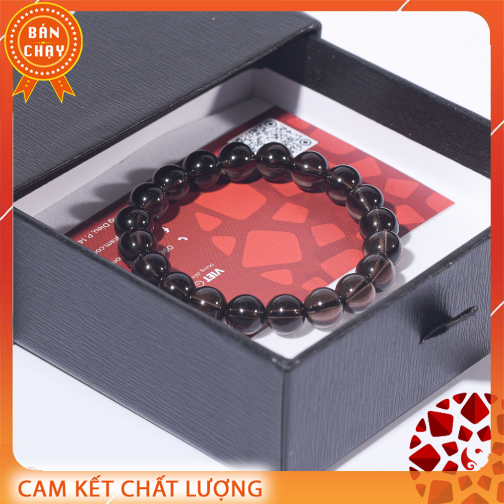 [HCM]Vòng tay đá thạch anh khói tự nhiên - Natural Smoky Quartz - Hợp mệnh Thủy Mộc nhiều size tùy chọn/ Hóa giải năng lượng xấu | Vietgemstones
