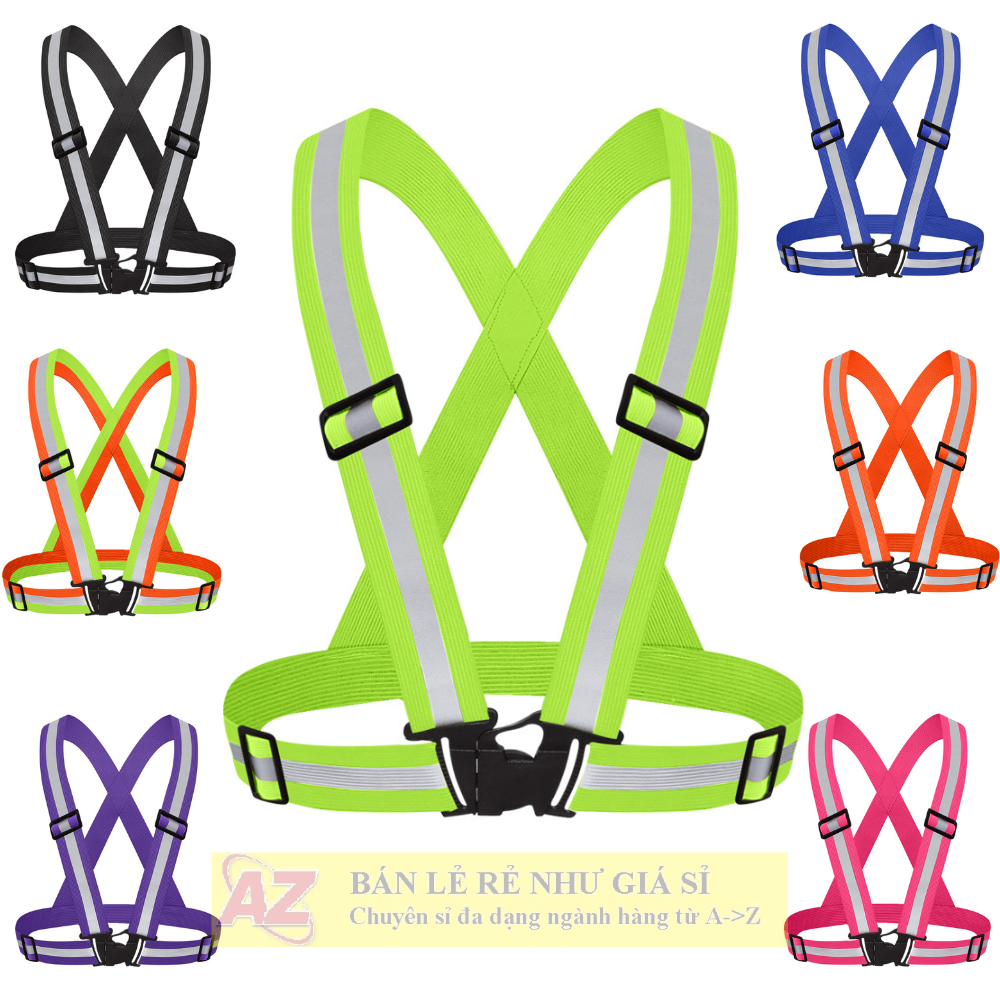 [HCM]Áo Phản Quang Dây Phản Quang Thun Loại Tốt Có Khóa Cài