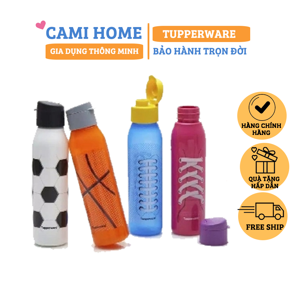 Bình Nước Fancy Tupperware 500ml, Bình Đựng Nước Nhựa Nguyên Sinh, Kín Nước Không Rỉ