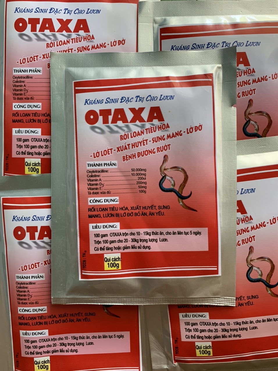 Combo 10 gói Otaxa kháng sinh đặc tri cho lươn