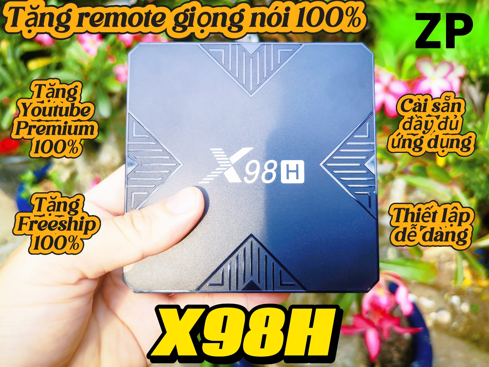 Tivi Box giọng nói X98H H618 WiFi6 ATV13 4/32 NETFLIX, TV Box giọng nói, NETFLIX, Free xem truyền hình bóng đá ca nhạc youtube ko quảng cáo trọn đời.