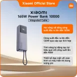 Xiaomi 165W Power Bank 10000mAh (Integrated Cable) ｜Pin cao cấp với dung lượng khủng｜Nhiều biện pháp bảo đảm an toàn