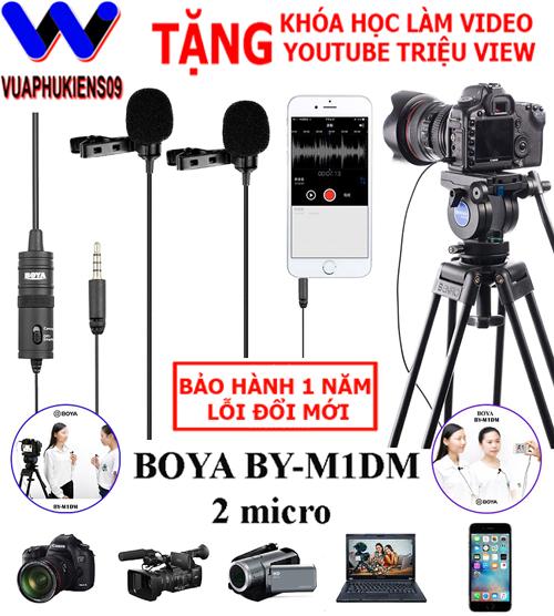 Boya by-m1dm micro thu âm đôi gài áo hội họp phỏng vấn