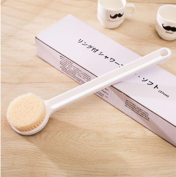 Bàn Chải Cọ Chà Lưng Muji Nhật Bản, Cây Bông Tắm Chà Lưng- loại tốt có hộp 025
