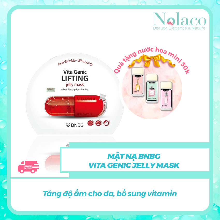 Mặt nạ BNBG Vita Genic Jelly Mask + Tặng kèm nước hoa khô mini 30k + Tăng độ ẩm cho da, bổ sung vitamin + NOLACO