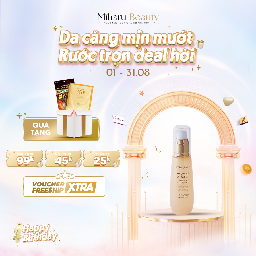 Nước thần chống lão hoá tinh chất Peptide và Collagen - 7GF Moisture Face Essence 60ml