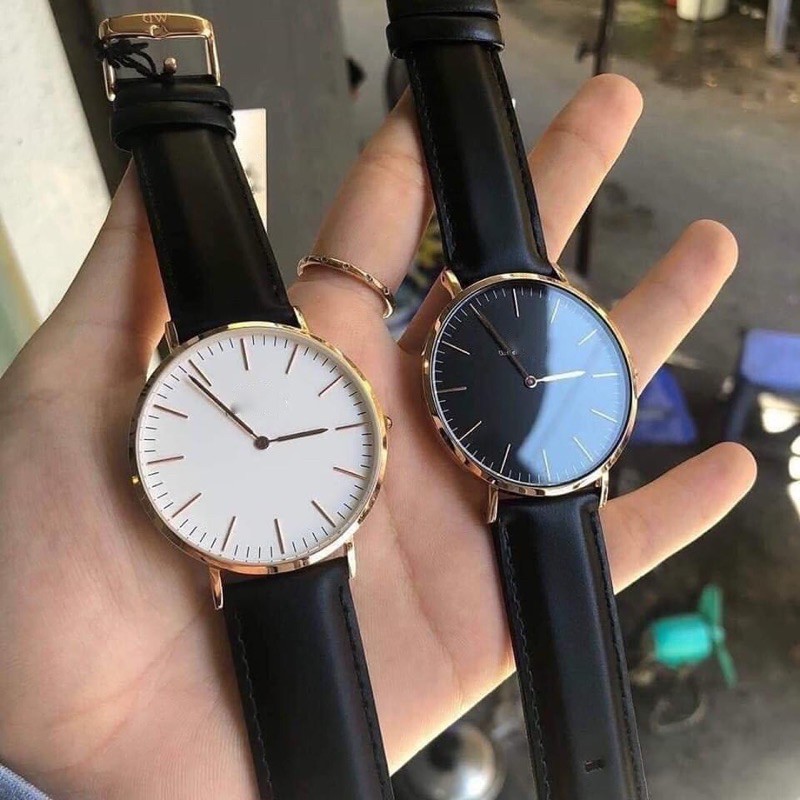 Đồng hồ Halei nam nữ dây da D8732 sang trọng lịch lãm dw