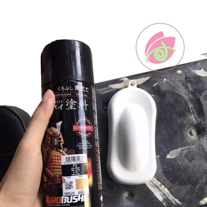 Chai sơn xịt samurai màu trắng nhám trắng mờ f2 400ml
