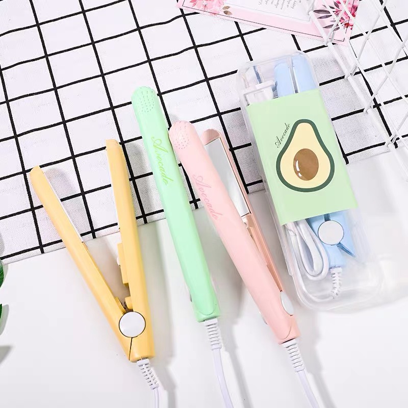 Máy ép tóc 2 trong 1 tạo kiểu chuyên nghiệp chuẩn salon -  Máy ép tóc mini hoạ tiết bơ xinh xắn tiện lợi cầm tay, du lịch - Máy là tóc cao cấp dễ dàng điều chỉnh nhiệt, không gây hỏng tóc Mimomart HN