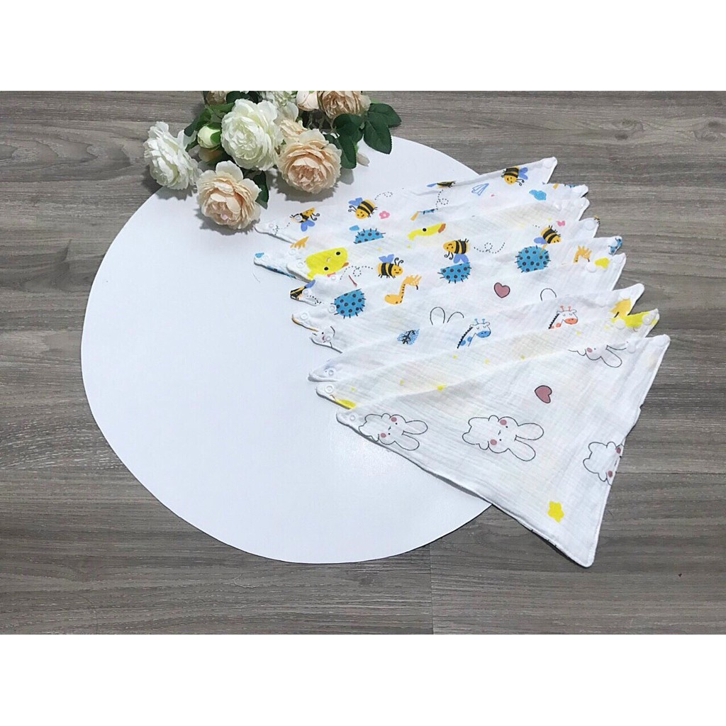 Yếm tam giác xô nhăn Mammy mềm mại , giữ ấm cho bé