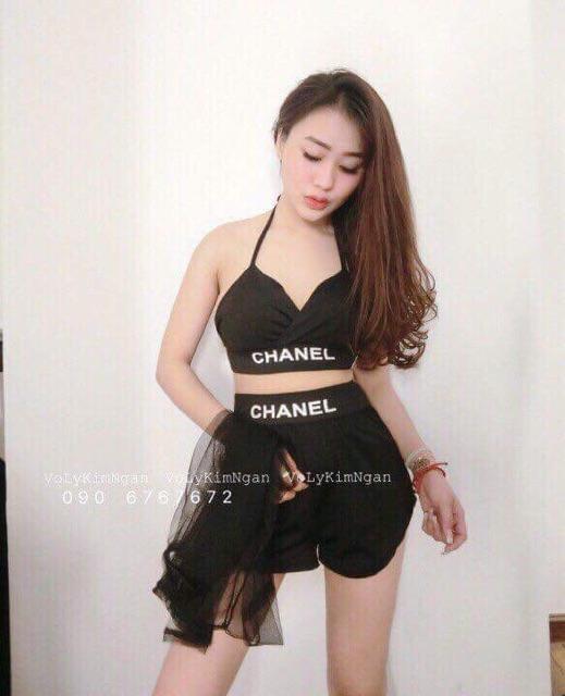Bộ bơi Bikini kèm áo lưới
