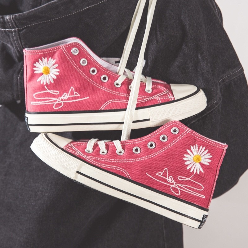 ▼✷♀  Giày CV Hoa Cúc Cổ Cao Full Box