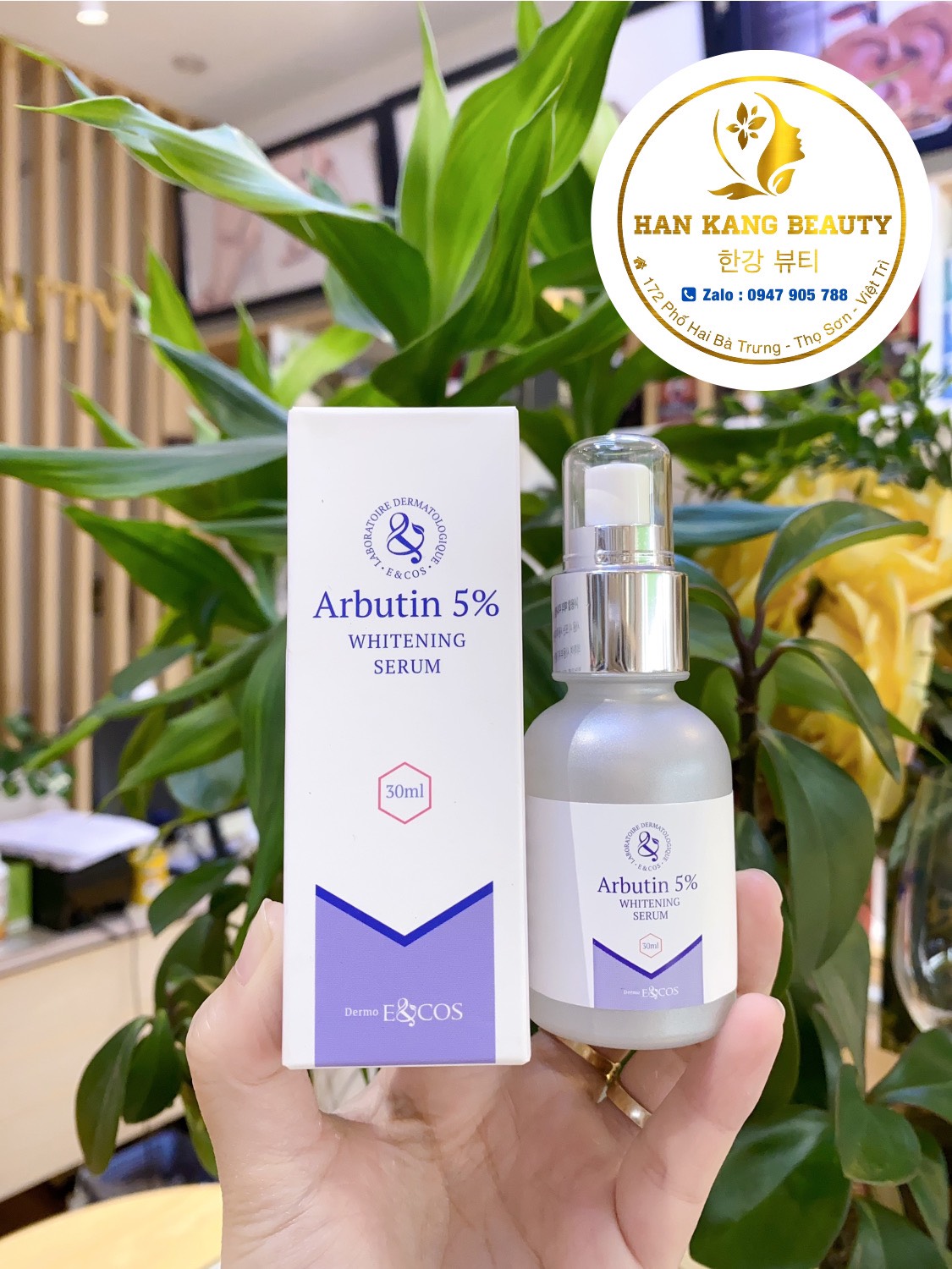 Serum huyết thanh dưỡng trắng da, mờ thâm, chống lão hoá ECOS Arbutin 5% Whiening