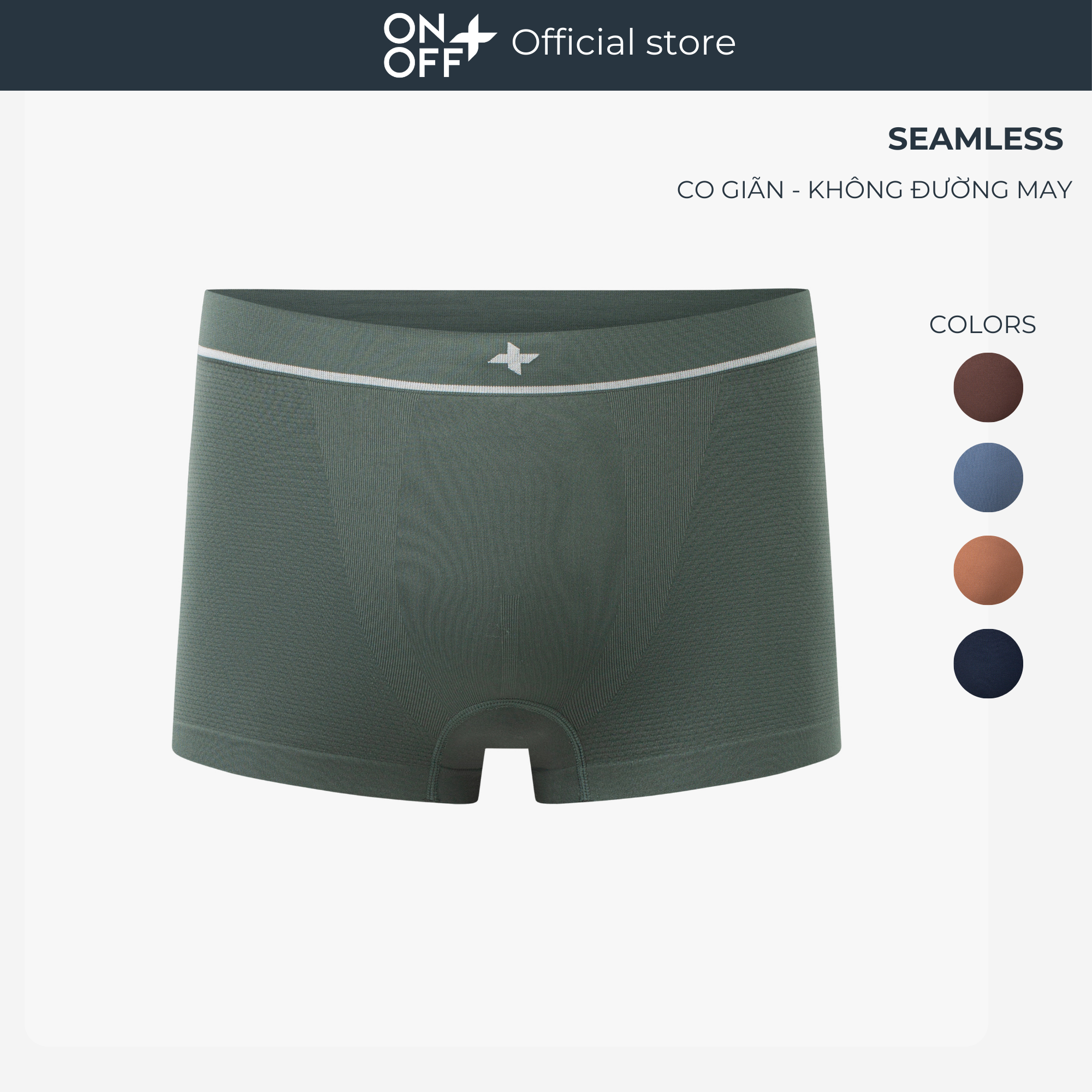 Quần lót đúc nam công nghệ Seamless siêu đàn hồi dệt đường thoáng khí ONOFF Premium dáng trunk -  18UP23A067