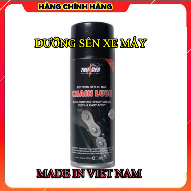 CHAI XỊT BÔI TRƠN SÊN THUNDER CHAIN LUBE ( MADE IN VIET NAM CHÍNH HÃNG)