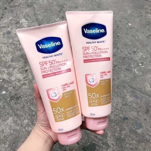 Sữa dưỡng thể trắng da, chống nắng vaseline 50x thái lan