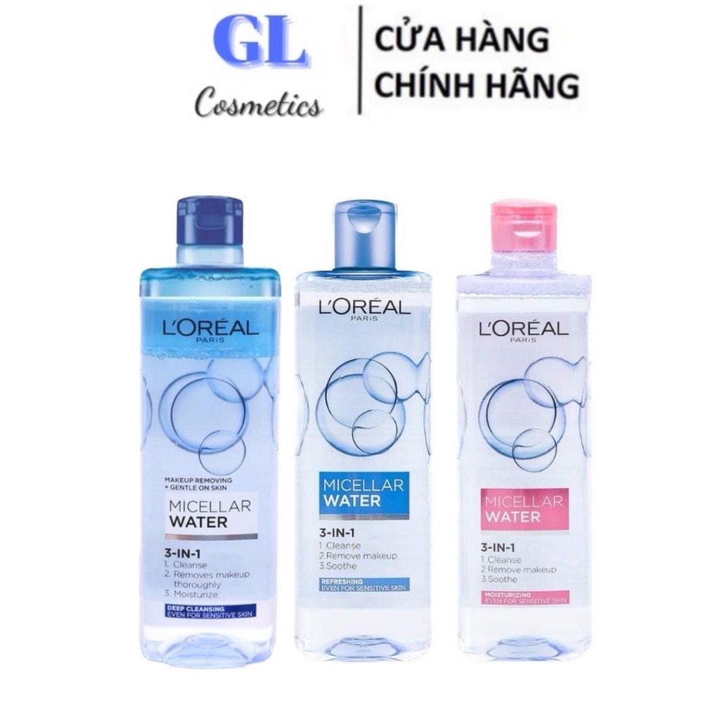 Nước tẩy trang loreal - l'oreal paris 3-in-1 micella water 400ml