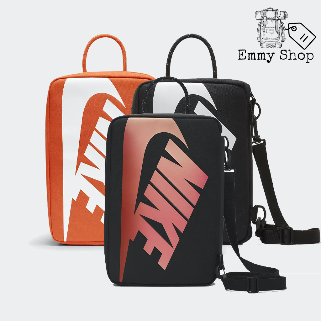 Túi đựng giày thể thao Shoe Box Bag 2 Màu Đen Cam DA7337-010 có dây đeo tiện dụng