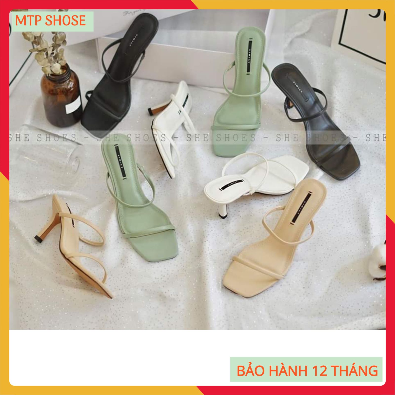 Giày nữ, giày cao gót, giày cao gót nữ, guôc cao gót nữ 7 phân quai mảnh da mềm cao cấp D20