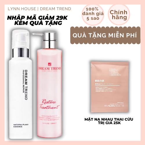 Combo 1 Mặt nạ dưỡng tóc Retore Treatment + 1 Essence dưỡng tóc AHA Dream Trend