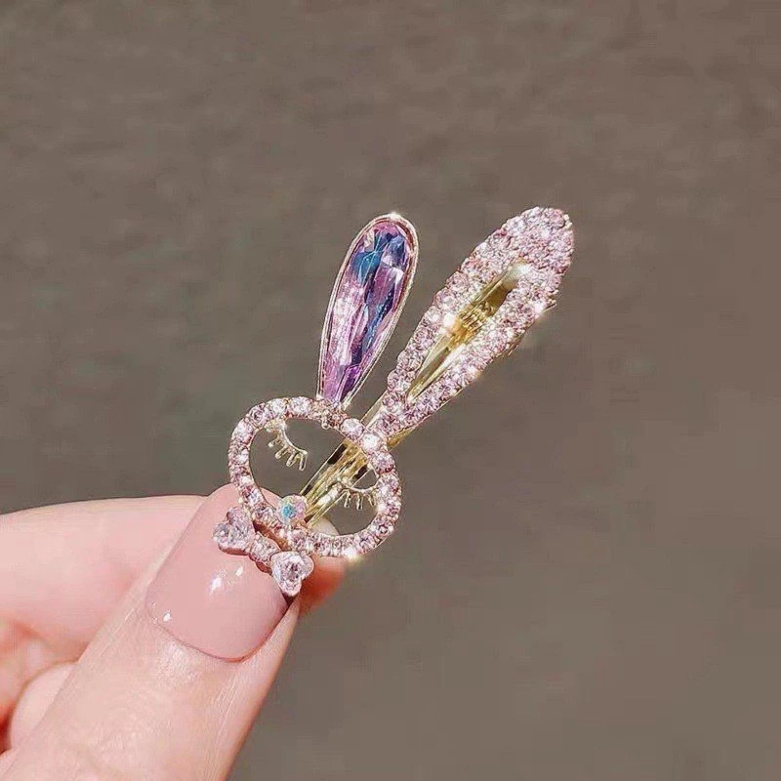 Kẹp tóc mái Thỏ đính đá lấp lánh ngọt ngào