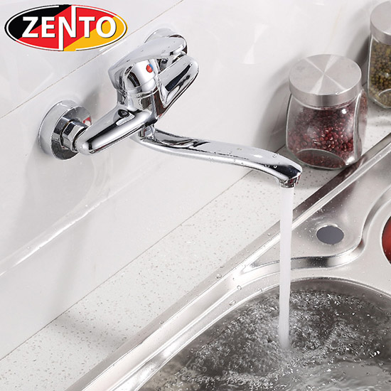 [HCM]Vòi rửa bát nóng lạnh gắn tường Zento ZT2201