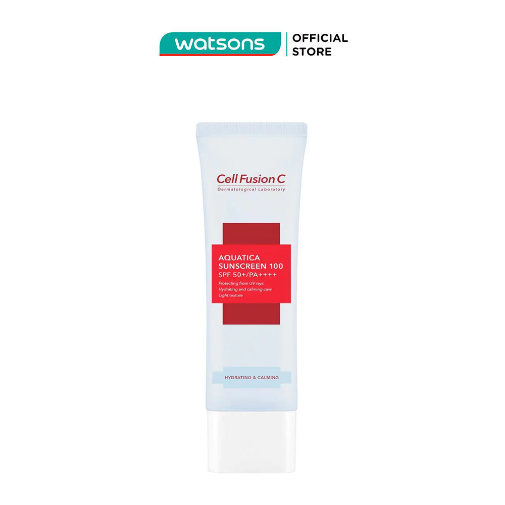 Kem chống nắng cell fusion c cấp ẩm dịu da aquatica sunscreen 100 spf50+/pa++++ 50ml
