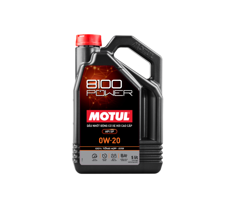 Dầu nhờn Motul 8100 Power 0W20 4X5L VN