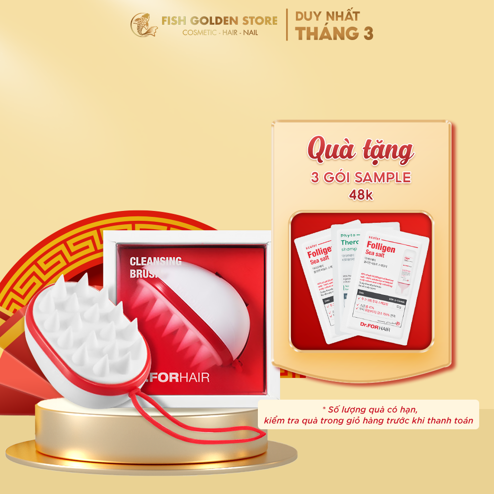 Lược Silicone mềm mại massage da đầu thư giản Hàn Quốc Dr.ForHair Cleansing Brush