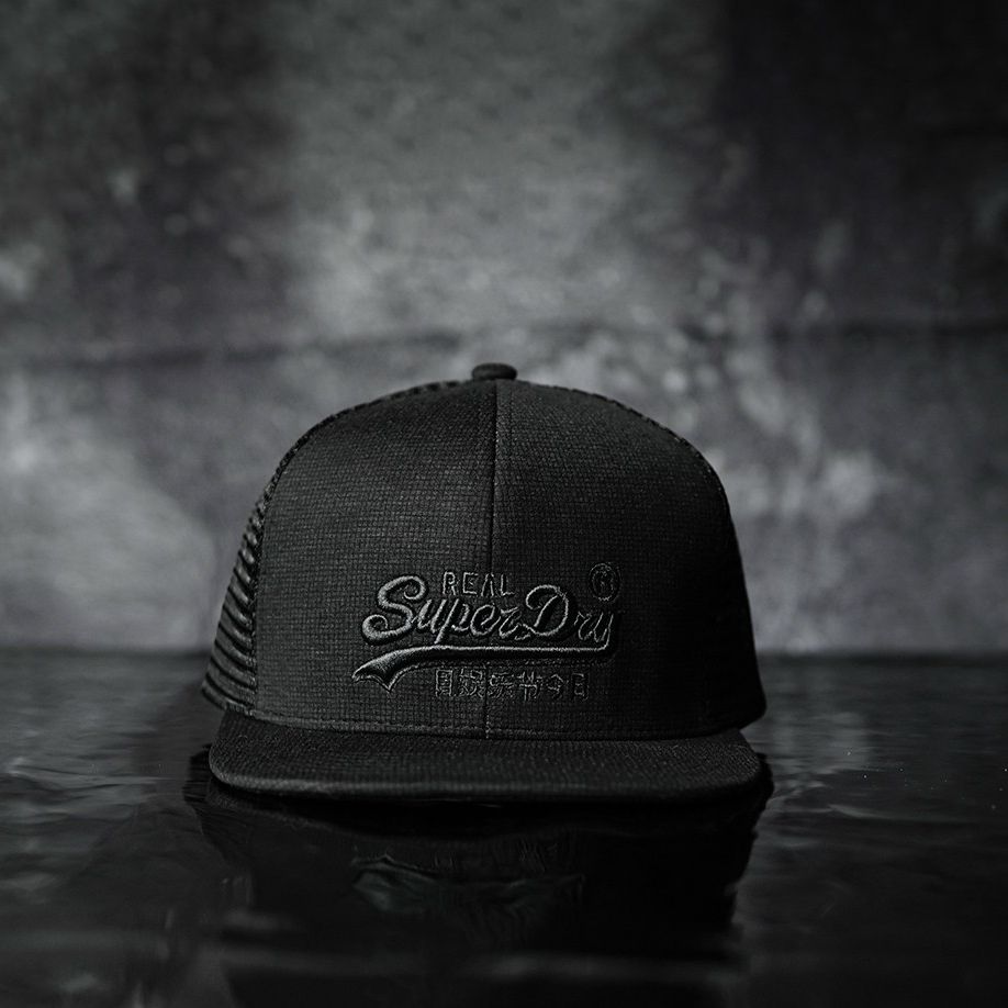 Nón snapback Superdry đen size 56 58 Superdry phối lưới thoáng mát