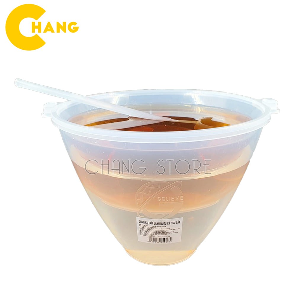 Bát ướp lạnh đồ uống kèm gáo múc, bát đựng đồ uống nhựa an pp an toàn, vệ sinh, tiện lợi - bát ướp lạnh đa năng 2 ngăn