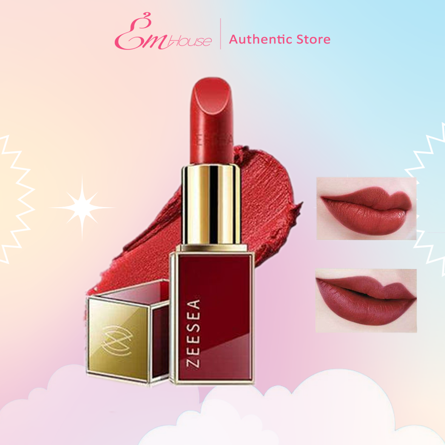 Son thỏi zeesea dạng lì không thấm nước velvet matte lipstick