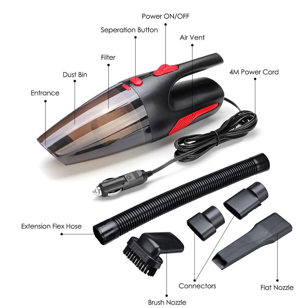 [HCM]Hút Bụi Ôtô  Máy Hút Bụi Ô Tô Cầm Tay Hút Bụi Xe Hơi. Nhanh gọn  tiện lợi...[ MUA NGAY SỐ LƯỢNG CÓ HẠN ] - Bảo hành 1 đổi 1- Mẫu 2020