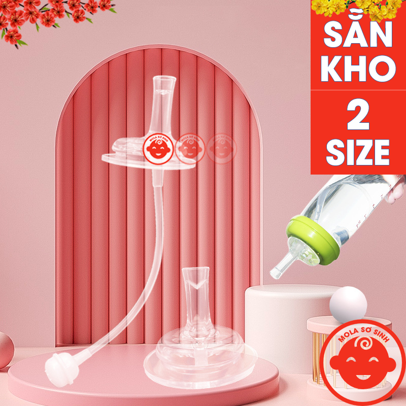Ống Hút Kèm Van Chống Sặc Thay Thế Cho Bình Cổ Rộng, Hẹp