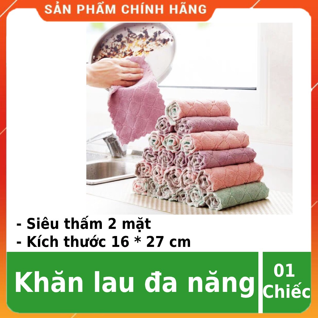 [Sẵn Hàng SLL] Khăn lau tay ️ Khăn lau bếp đa năng 2 mặt Siêu Thấm Nước, Mềm Mịn, Hút Ẩm Tốt, Kháng Khuẩn