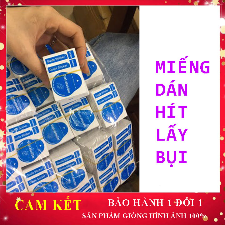 Miếng hít bụi hỗ trợ vệ sinh sạch màn hình dán cường lực, Sticker lấy bụi, Tấm dán hít vệ sinh khi dán kính cường lực