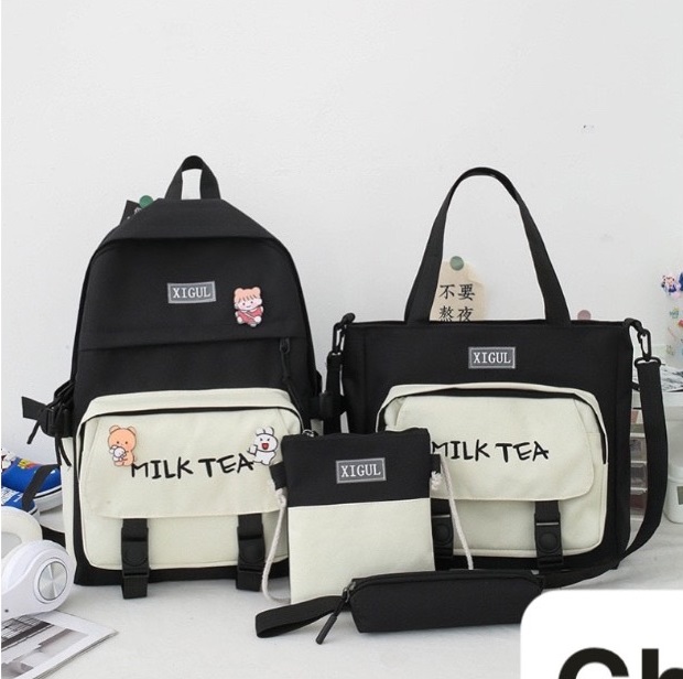 SET BALO NỮ 4 MÓN MILK TEA CỰC DỄ THƯƠNG NÈ CÁC TÌNH YÊU CB81