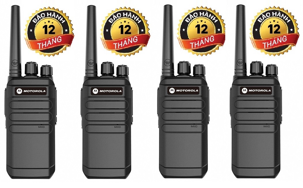 Bộ 4 Bộ đàm chất lượng cao Motorola CP818 (Siêu bền bỉ, Không lo bảo hành, Pin sử dụng trên 15 tiếng)