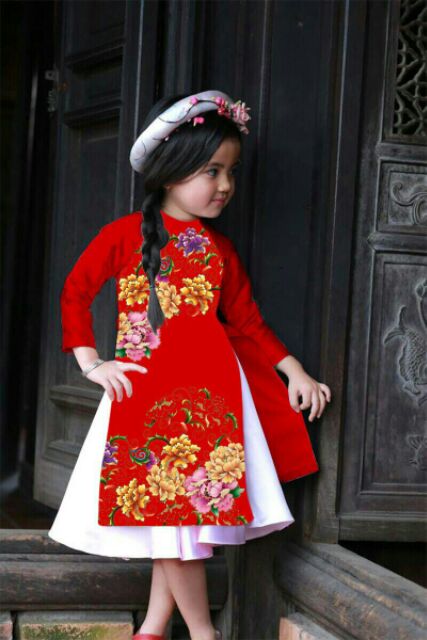Sét áo dài bé gái. chưa kèm mấn