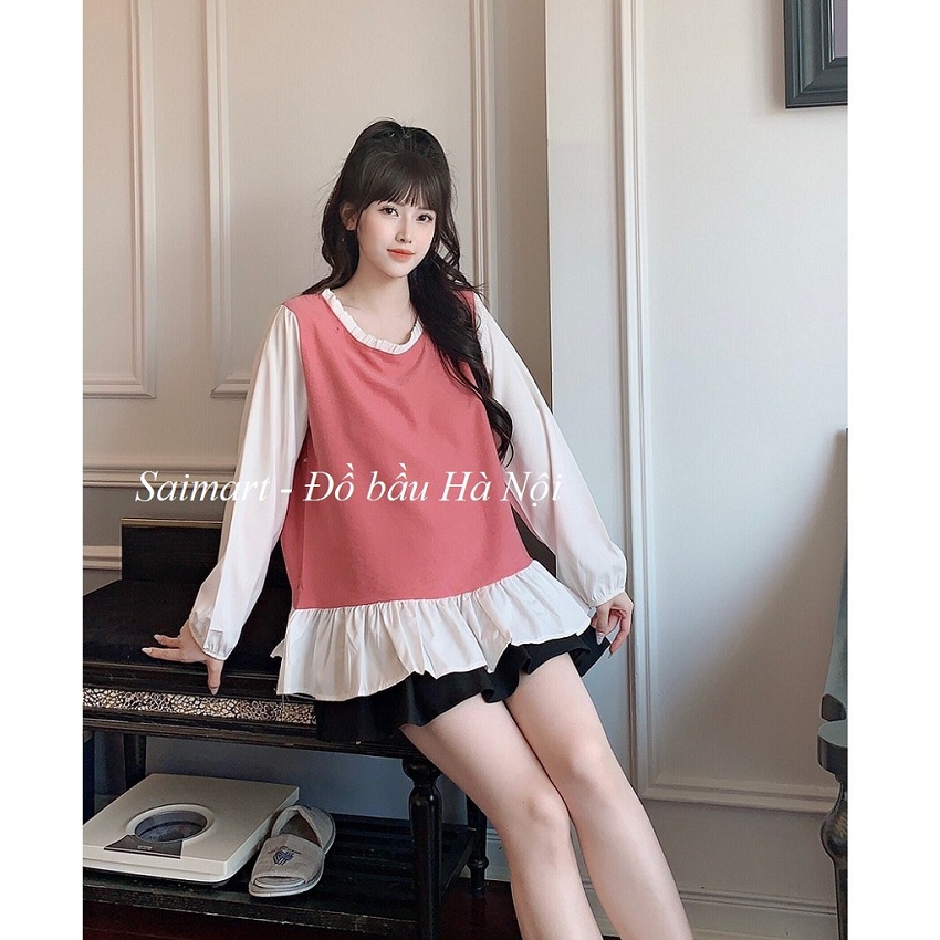 Áo bầu thời trang thu đông, hàng thiết kế mềm đẹp trẻ trung và nhẹ nhàng