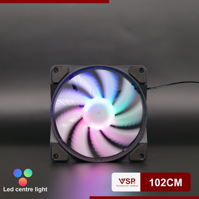 Fan case 120mm led trung tâm vsp102cm - bảo hành 3 tháng