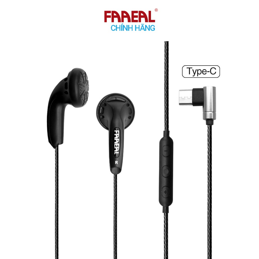 Tai nghe FAAEAL Iris 1.0 Type C - Tai nghe earbuds jack Type C có mic thoại, điều khiển âm lượng