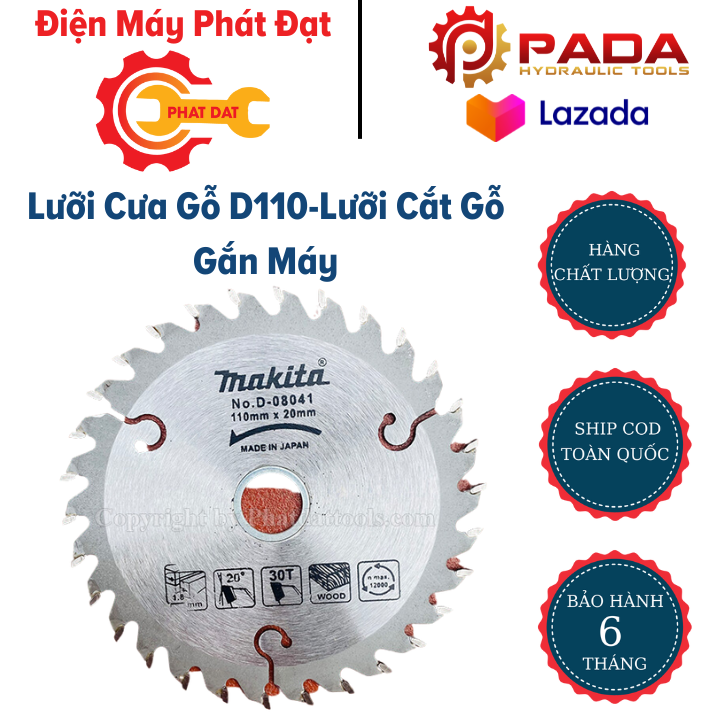 Lưỡi cưa gỗ d110-lưỡi cắt gỗ gắn máy