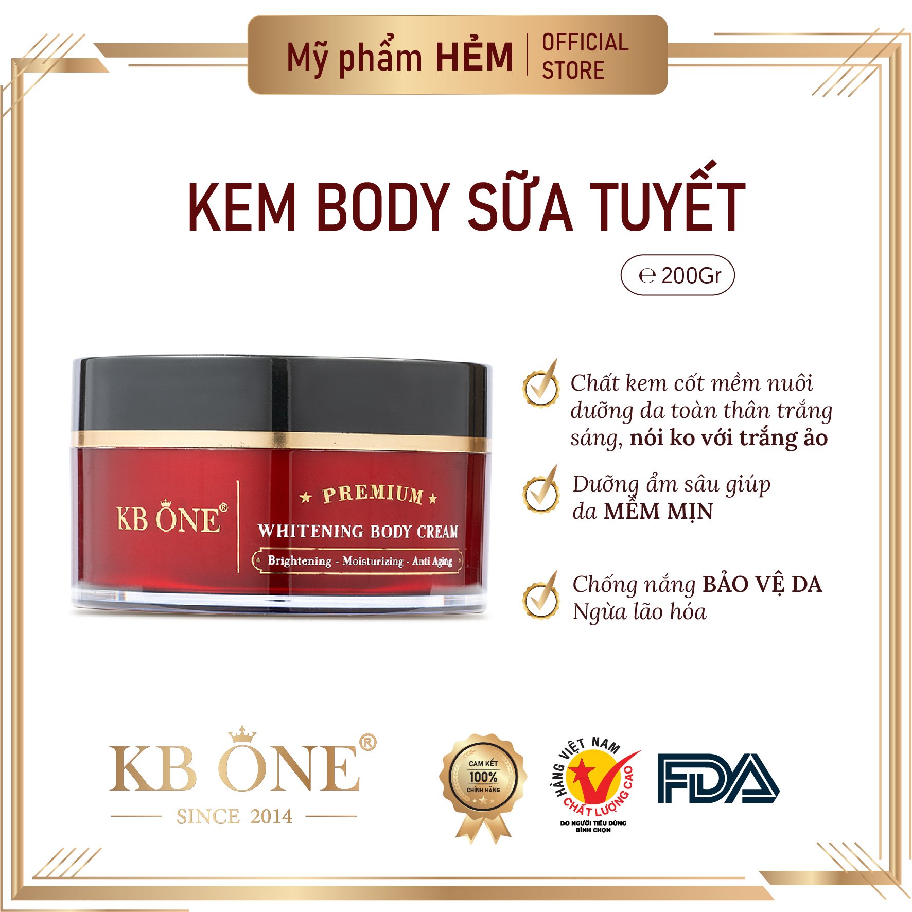BODY KBONE 200g Sữa Tuyết Ngày và Đêm Dưỡng Trắng Da Toàn Thân