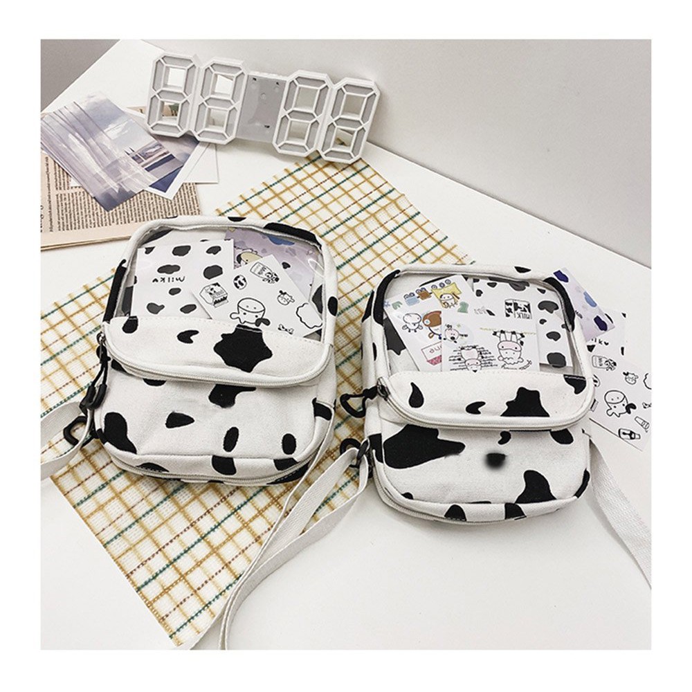 Túi đeo chéo bò sữa trong suốt thời trang cá tính