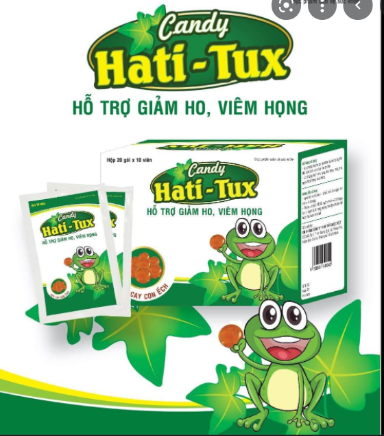 Kẹo Ngậm Hati - Tux Hỗ Trợ Giảm Ho Viêm Họng - 1 Hộp 20 Gói  Kẹo Cay Con