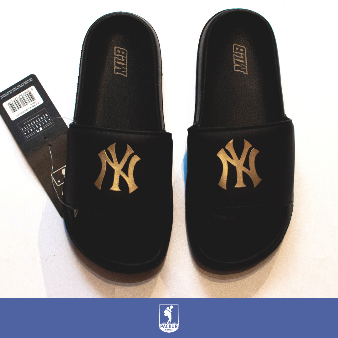 [HCM]Dép MLB NY (Đen Vàng)