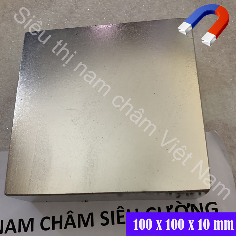 Nam châm vĩnh cửu kích thước 100x100x10mm, nam châm siêu mạnh siêu hit hot